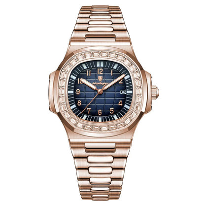 POEDAGAR Luxury Steel Watch