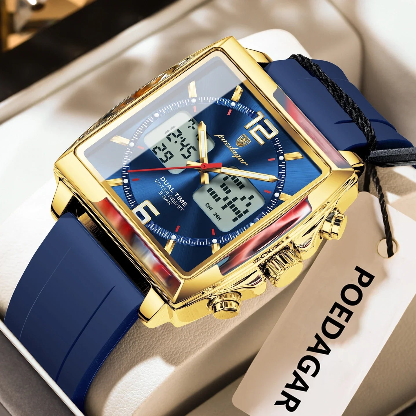 POEDAGAR DualTech Sport Watch