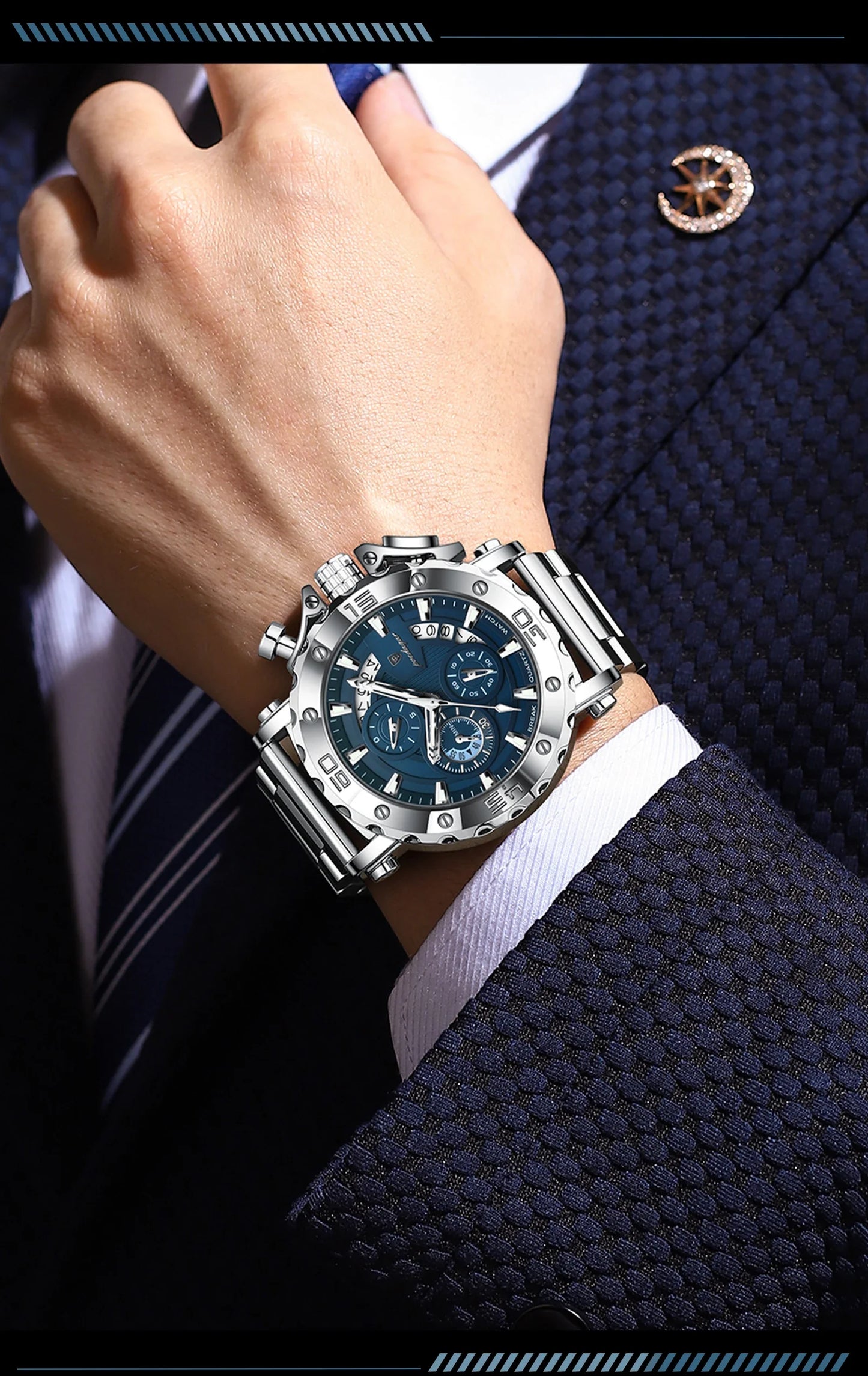 POEDAGAR Titan Chrono Watch