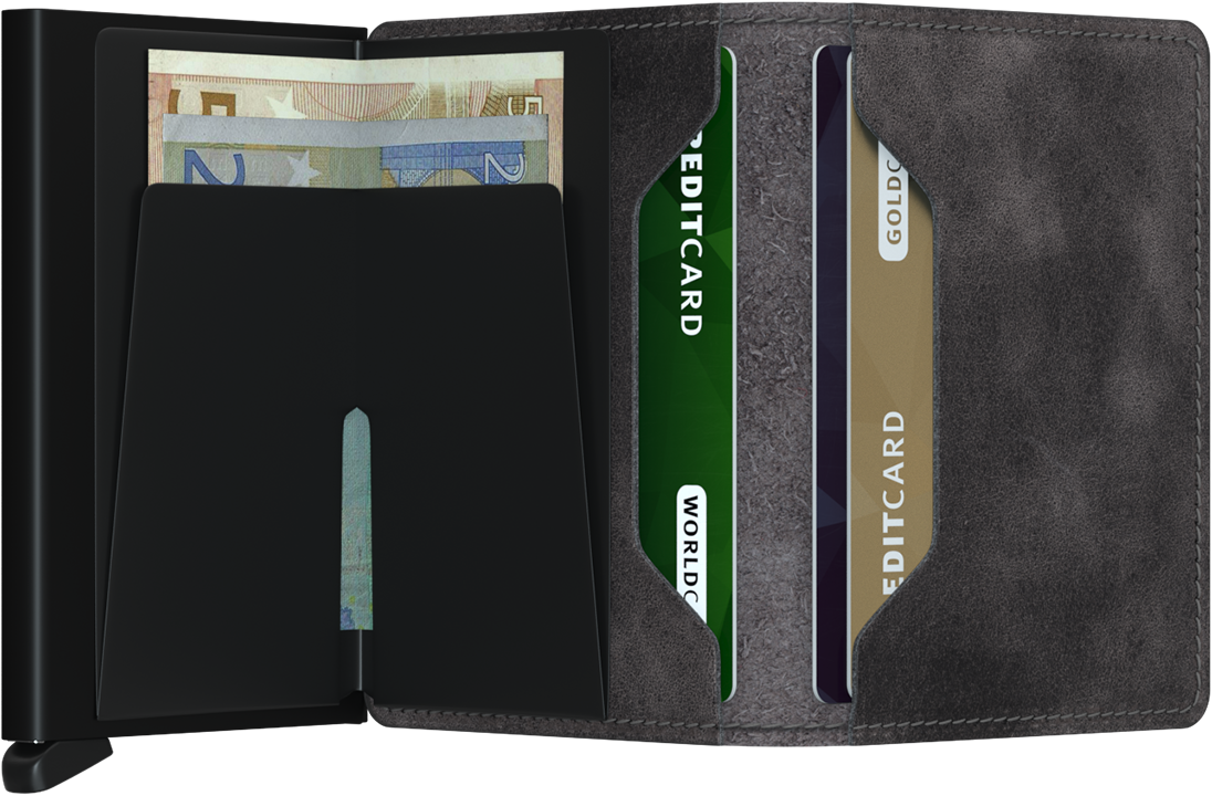 Secrid - RFID Protected Slim Wallet - Vintage - Grey-Black