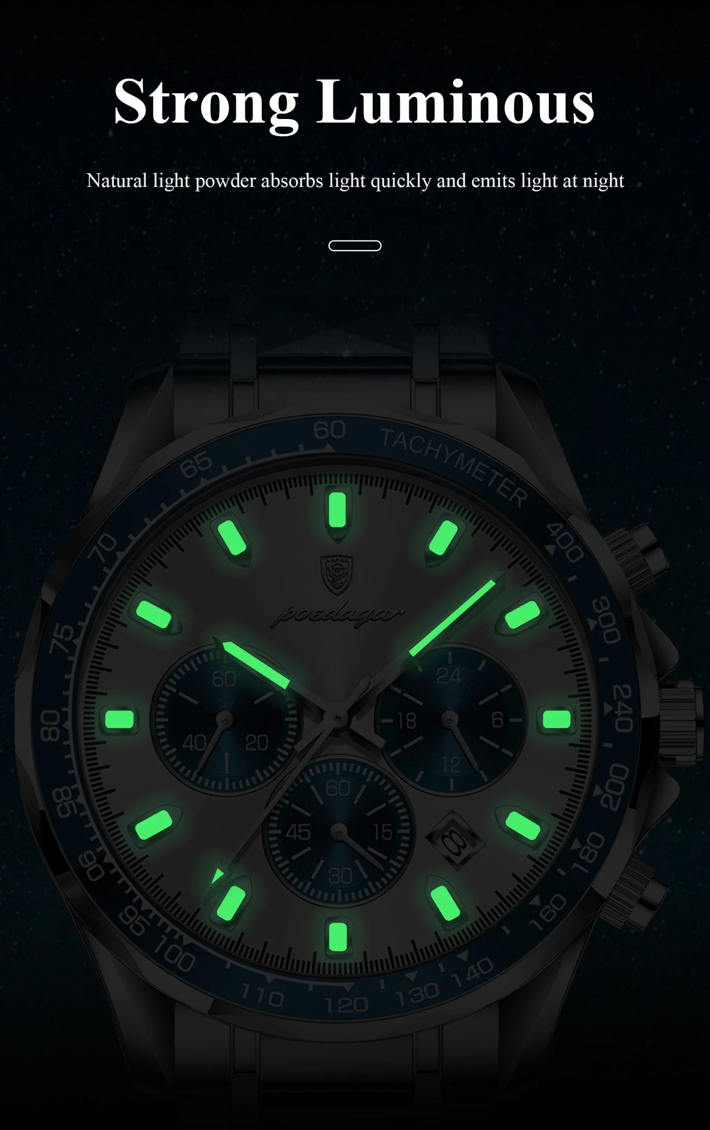 POEDAGAR Vertex Chrono Watch