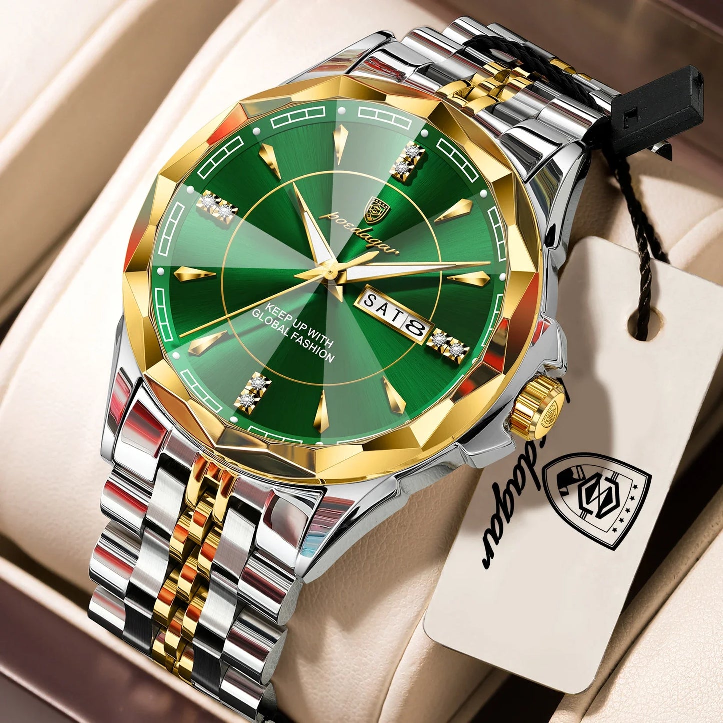 POEDAGAR Royal Steel Watch