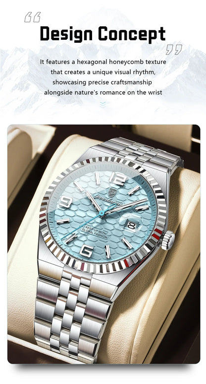 POEDAGAR Royal Steel Watch