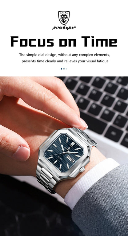 POEDAGAR Royal Square Watch