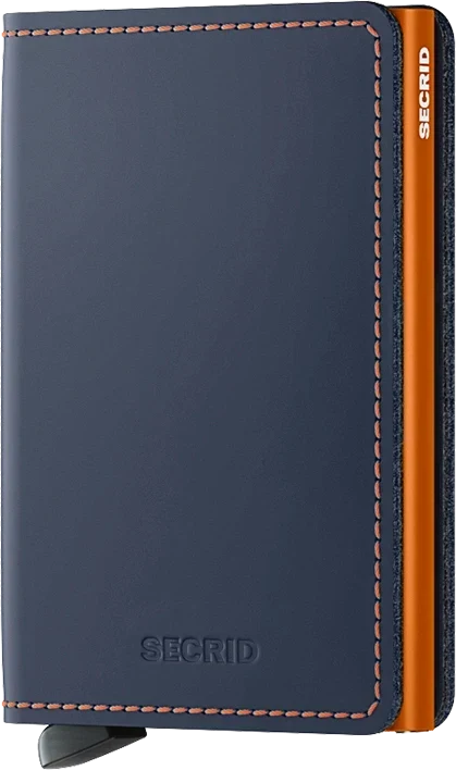 Secrid - RFID Protected Slim Wallet - Matte - Nightblue & Orange
