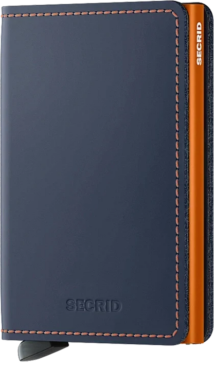Secrid - RFID Protected Slim Wallet - Matte - Nightblue & Orange