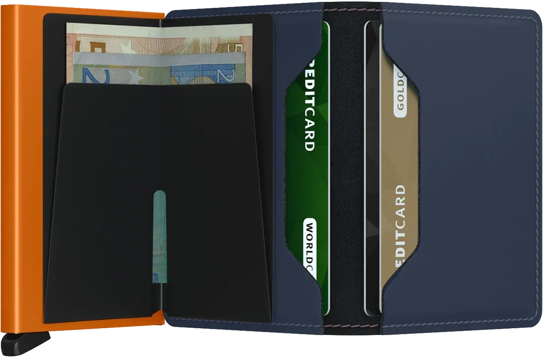 Secrid - RFID Protected Slim Wallet - Matte - Nightblue & Orange