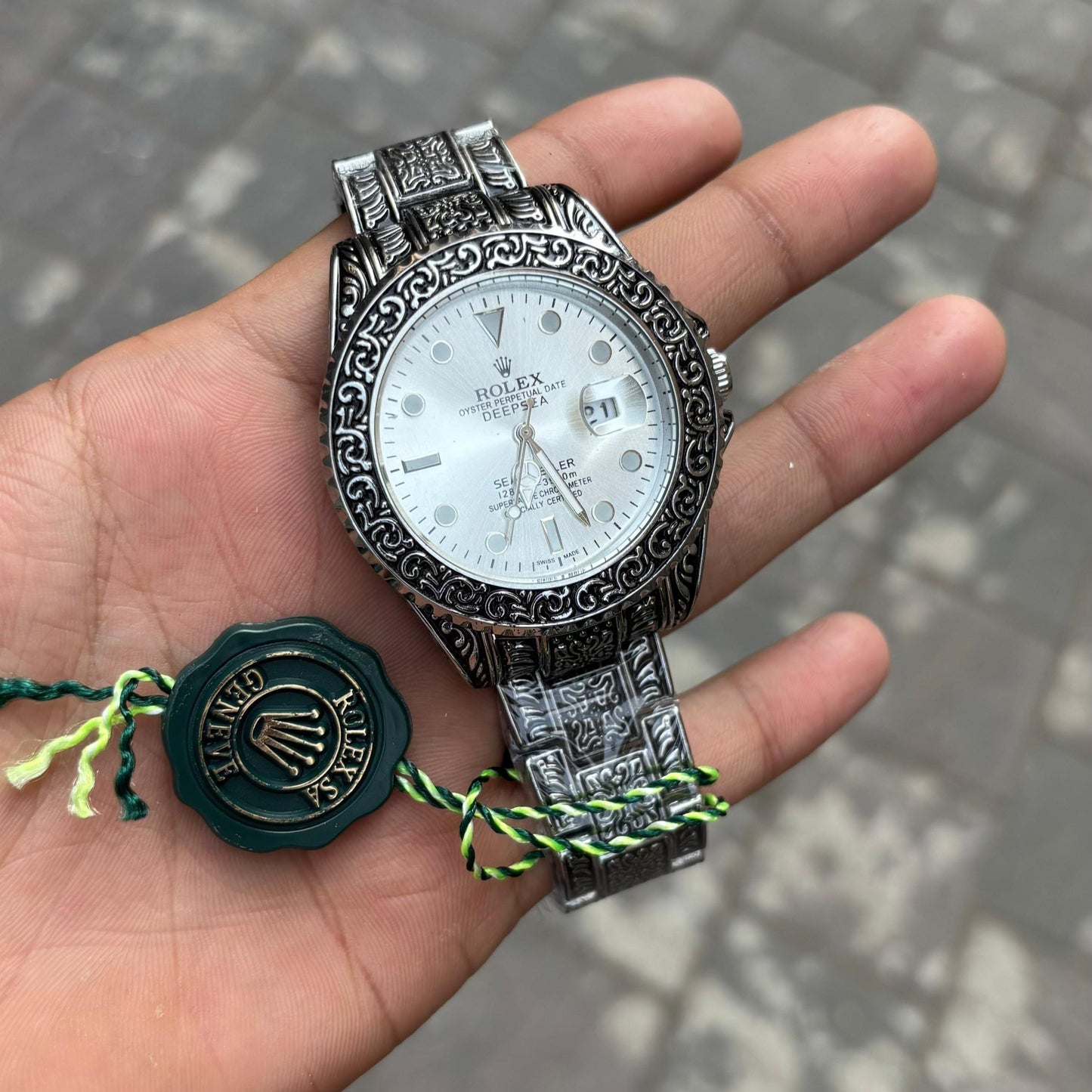 Ro lex One of The Most White Dial Handmade Design Men's Watch