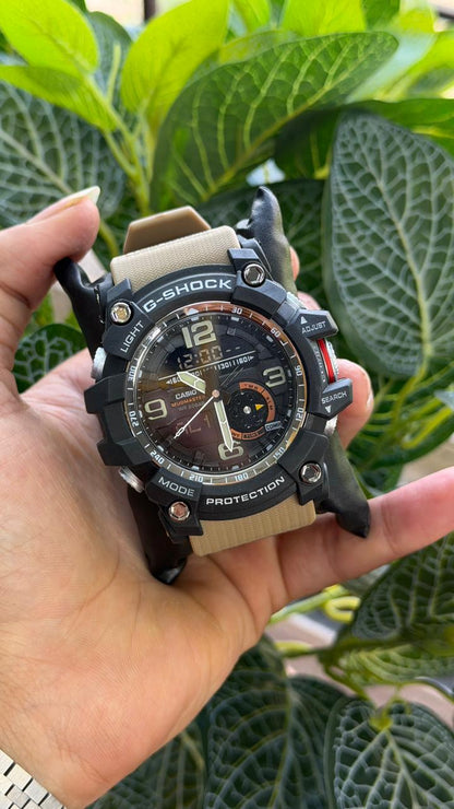 Casio G-Shock GG-1000-1A5DR Black Analog-Digital Dial Brown Resin Strap Men's Watch