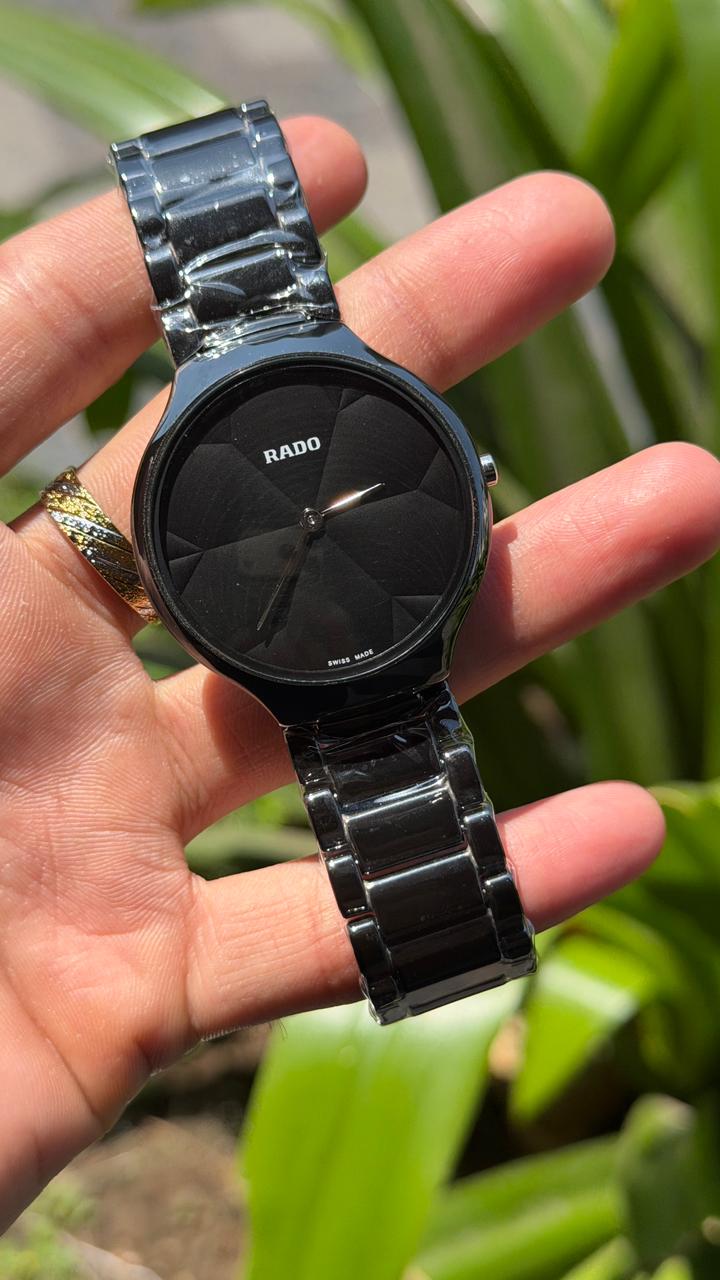 Rado Black Thinline X Great Gardens Of The World True Watch For Men's