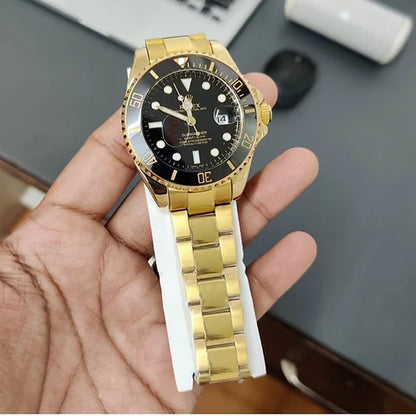 Rol-ex Automatic Black Dial Men's Watch
