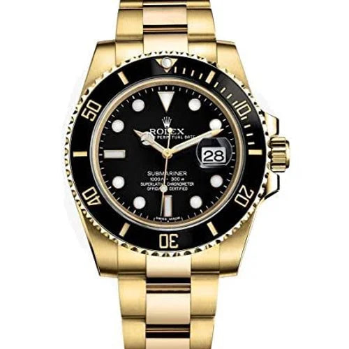 Rol-ex Automatic Black Dial Men's Watch