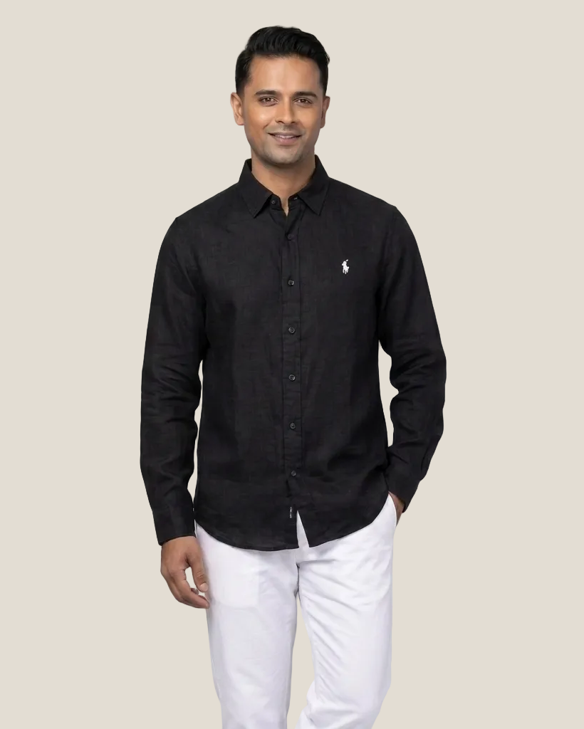 Ralph Lauren Linen/Remi Blend Shirt, Black