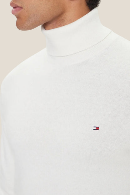 Dolcevita Maglione In Misto Cashmere Con Logo Bandierina Ricamato