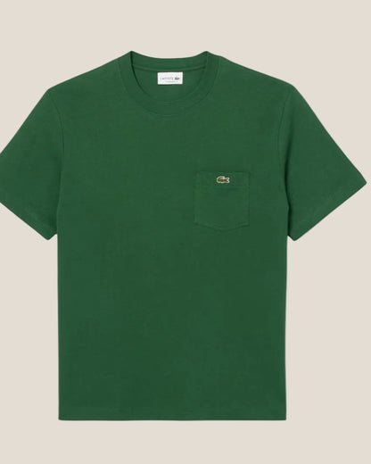 Lacoste Cotton T-shirt with Breast Pocket