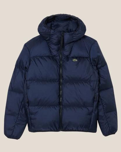 Lacoste Short Water-Repellent Hooded Puffed Jacket