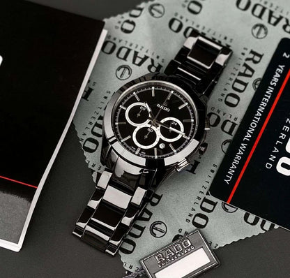 Rado HyperChrome Automatic Black And SIlver Dial Chronograph Men's Watch